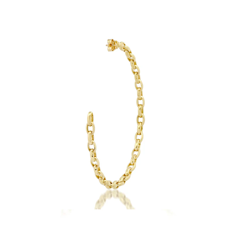 Large Edith Link Hoops - Image 4