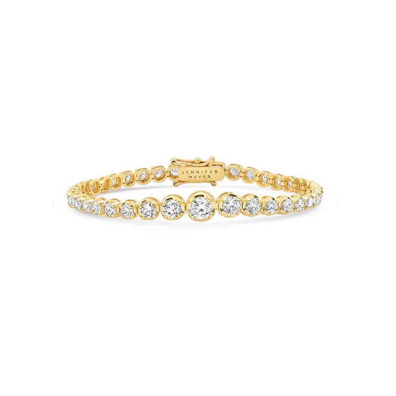 Large Graduated Diamond Tennis Bracelet