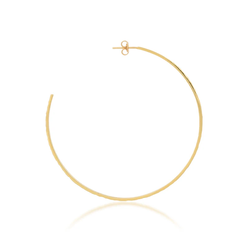 Large Hammered Ellen Hoops - Image 3