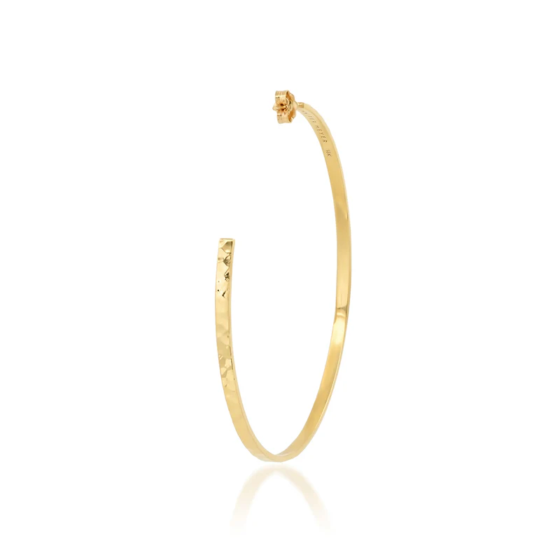 Large Hammered Ellen Hoops - Image 4