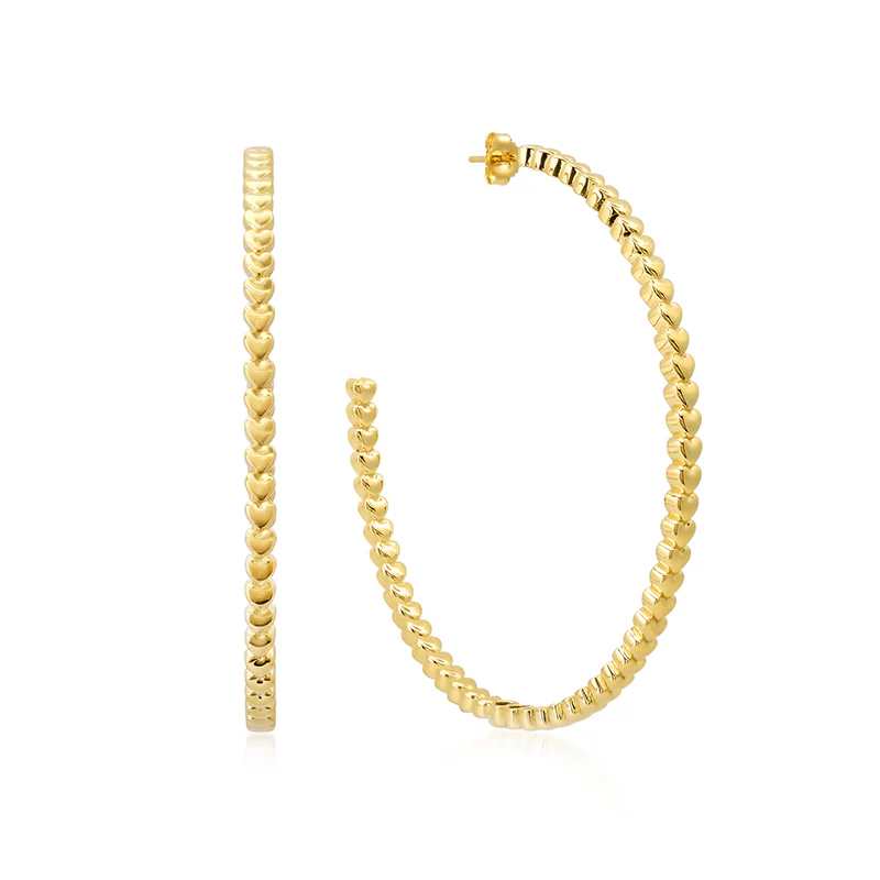 Large Heart Hoops - Image 2