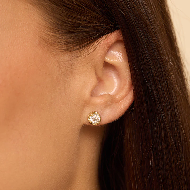 Large Illusion Set Diamond Studs - Image 4