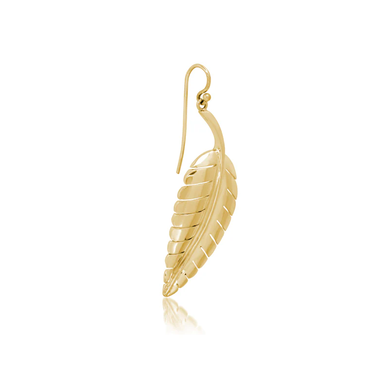 Large Leaf Earrings - Image 3