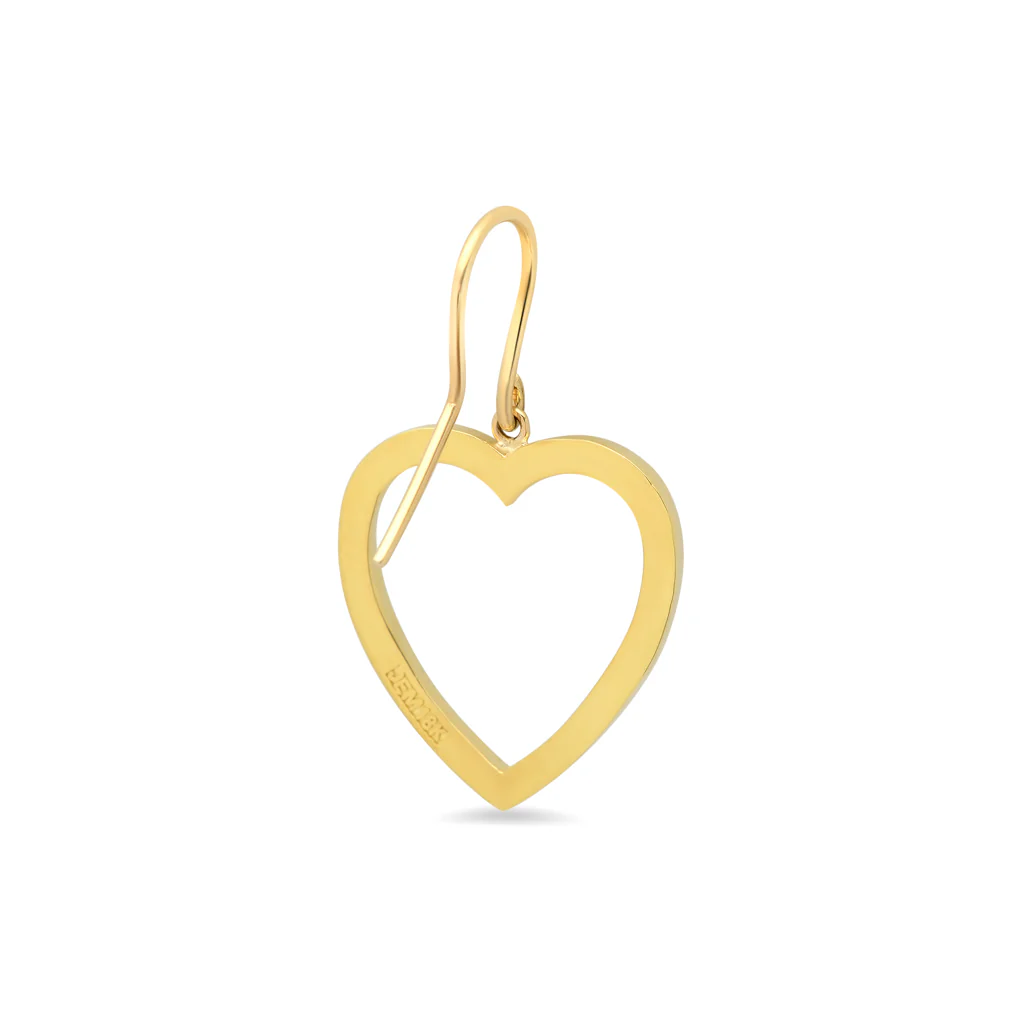 Large Open Heart Drop Earrings - Image 3