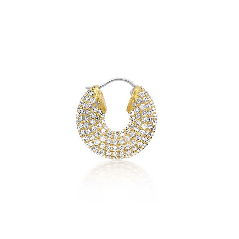 Tubular Huggies with Diamond Pave - Image 3