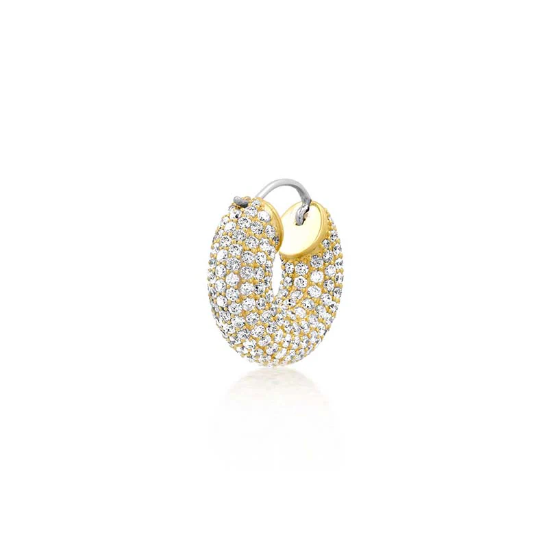 Tubular Huggies with Diamond Pave - Image 4