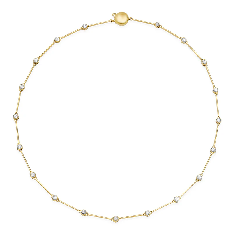 Linear Illusion Set Diamond Necklace - Image 2