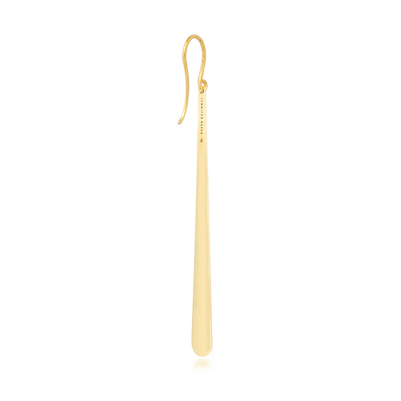 Long Diamond Dome Earrings - Image 3