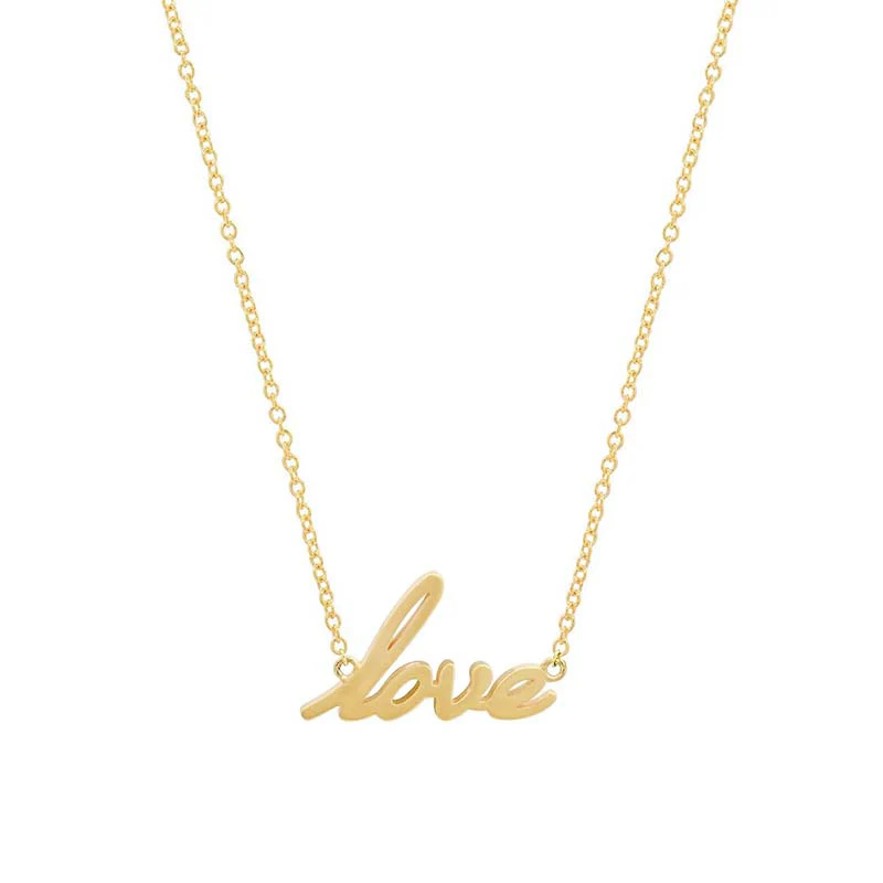 Love Script Necklace