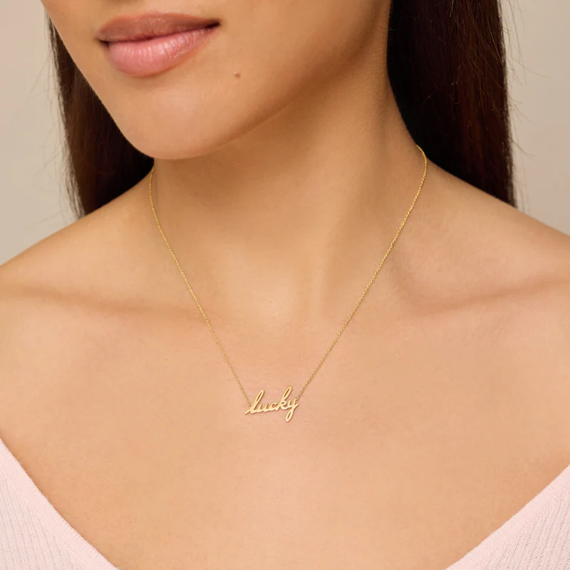 Lucky Script Necklace - Image 3