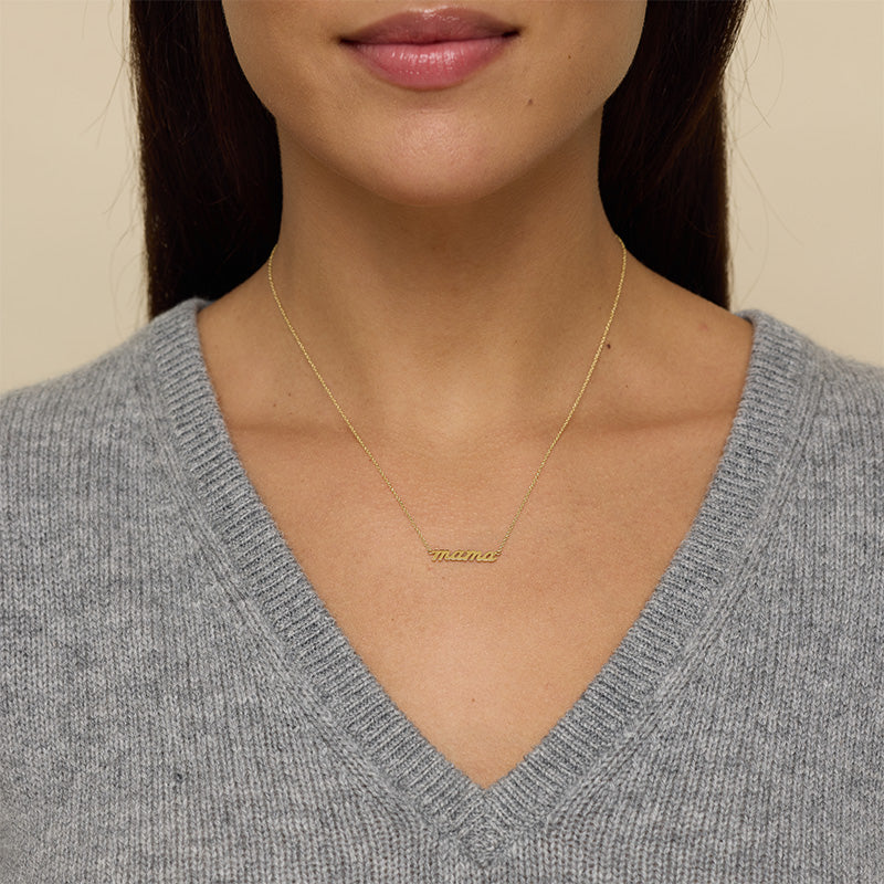Mama Script Necklace - Image 4