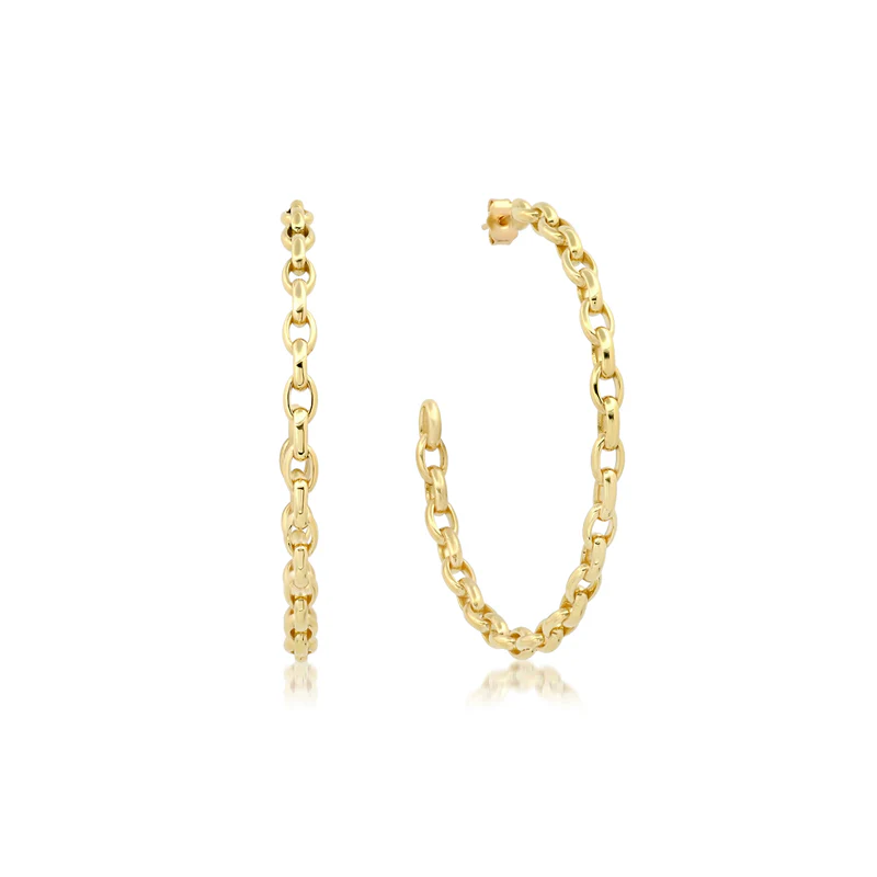 Medium Edith Link Hoops - Image 2