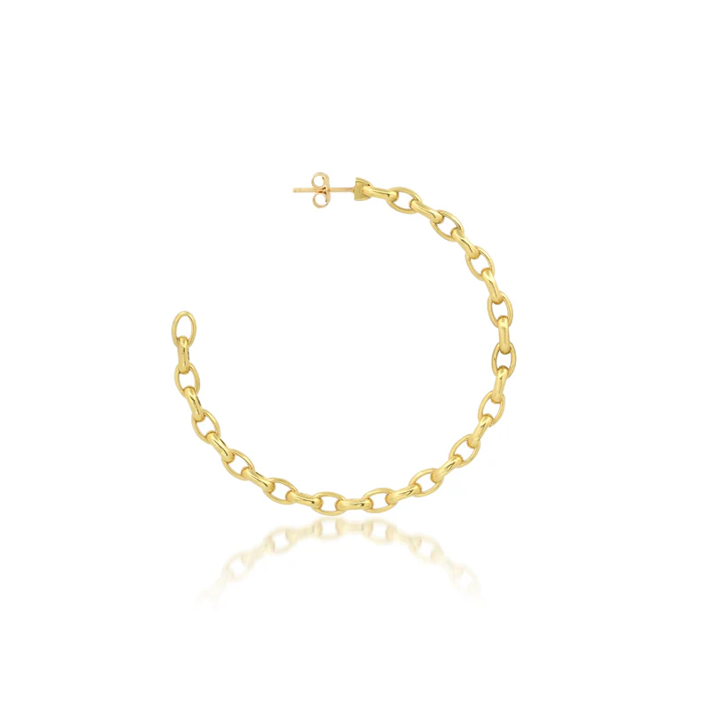 Medium Edith Link Hoops - Image 3