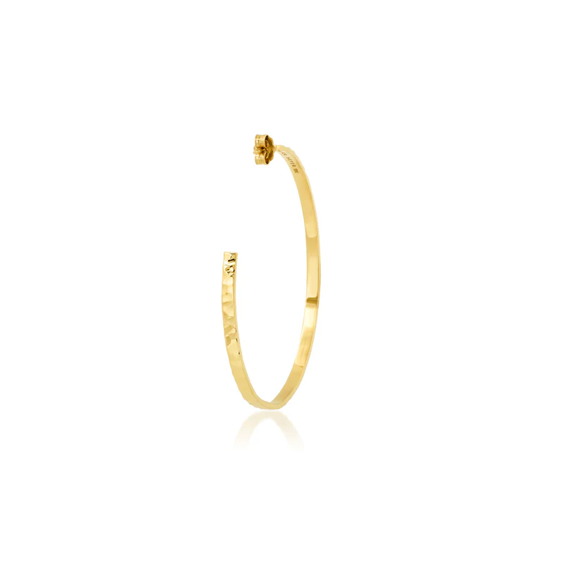 Medium Hammered Ellen Hoops - Image 4