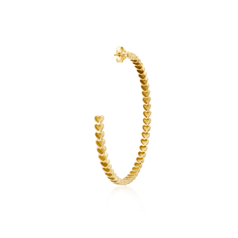 Medium Heart Hoops - Image 4