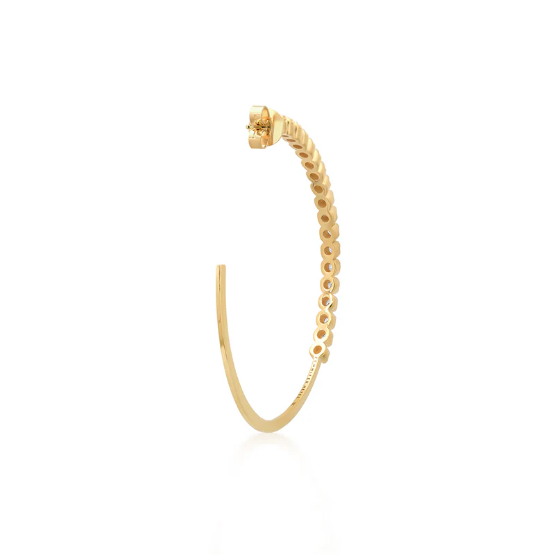Medium Hoops with Illusion Set Diamonds - Image 4