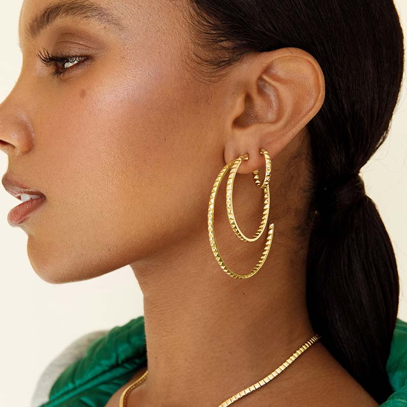 Medium Square Hoops - Image 6