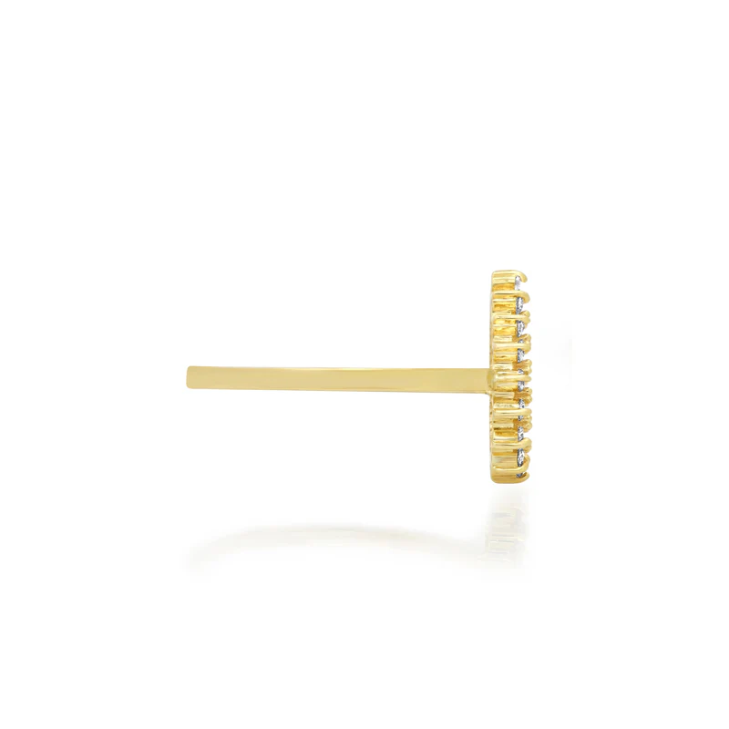 Mini 3-Prong Diamond Open Teardrop Ring - Image 3