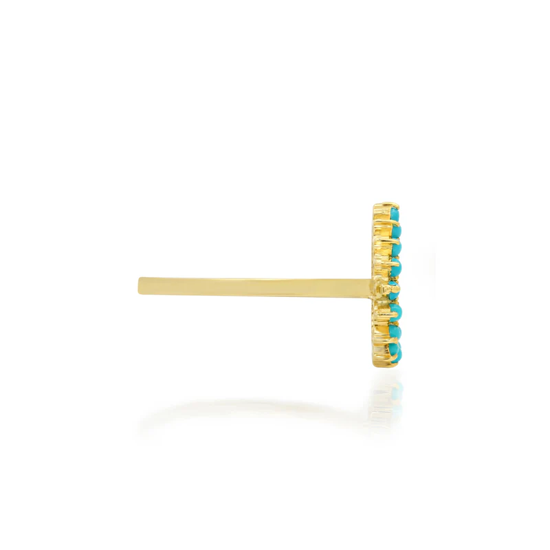 Mini 3-Prong Turquoise Open Teardrop Ring - Image 3