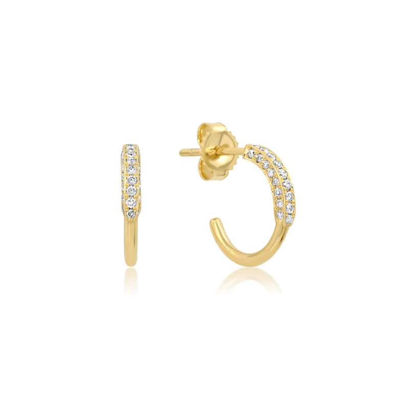 Mini 3-Sided Diamond Hoops - Image 2