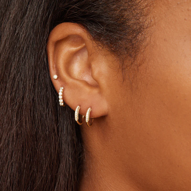 Mini 3-Sided Diamond Hoops - Image 5