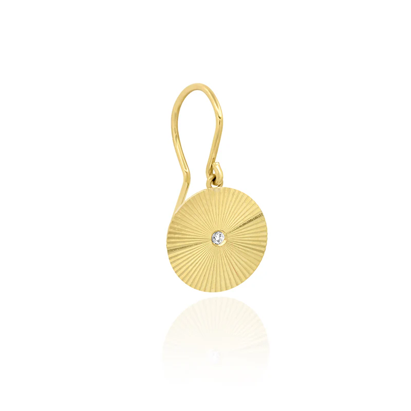 Mini 70's Disc Drop Earrings - Image 2