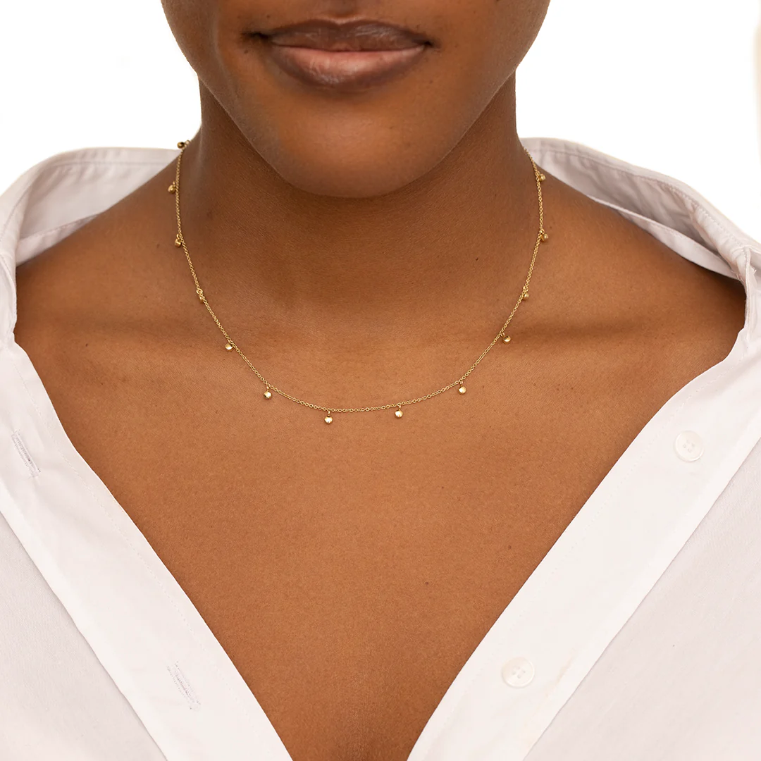 Mini Bezel Dangle By-The-Inch Necklace - Image 3