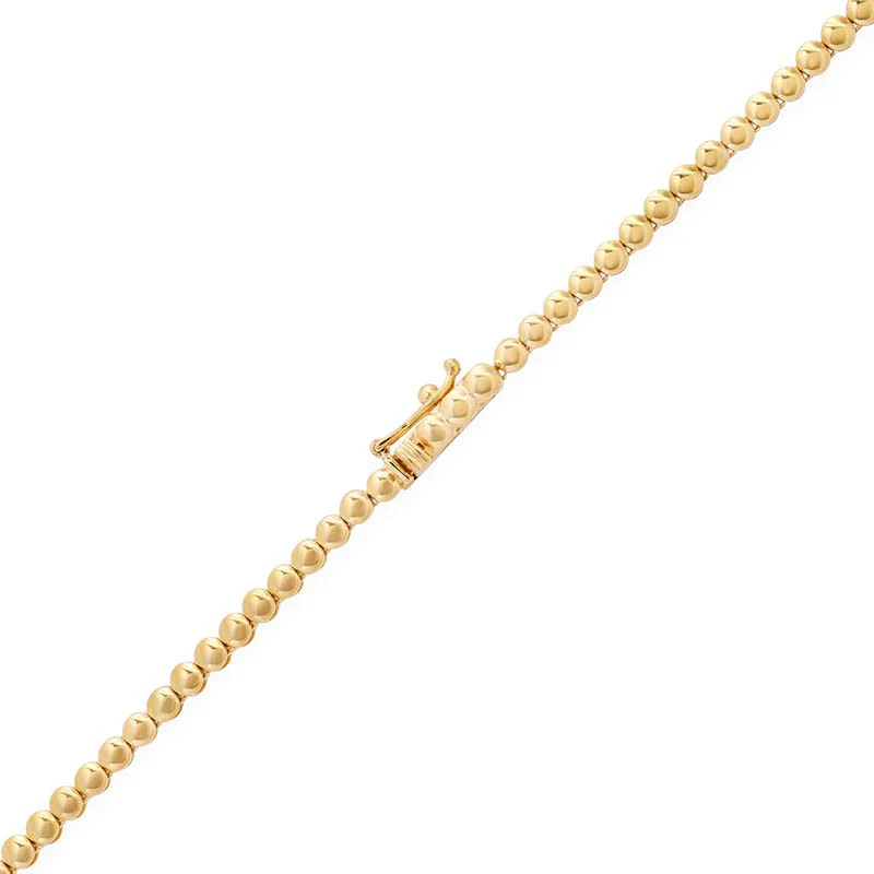 Bezel Tennis Necklace With Illusion Set Blue Sapphire Center - Image 3
