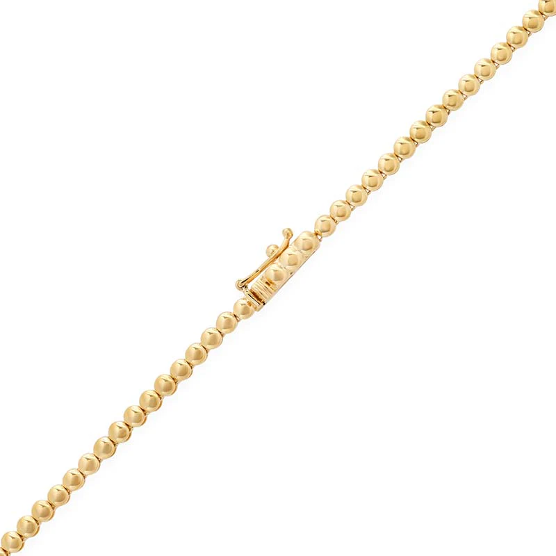 Bezel Tennis Necklace With Illusion Set Turquoise Center - Image 3