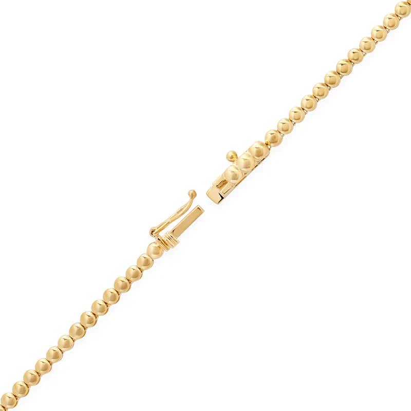 Bezel Tennis Necklace With Illusion Set Turquoise Center - Image 4