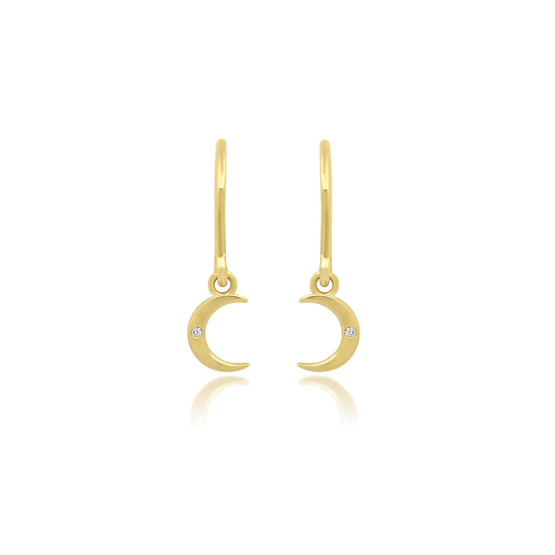 Mini Carson Moon Drop Earrings