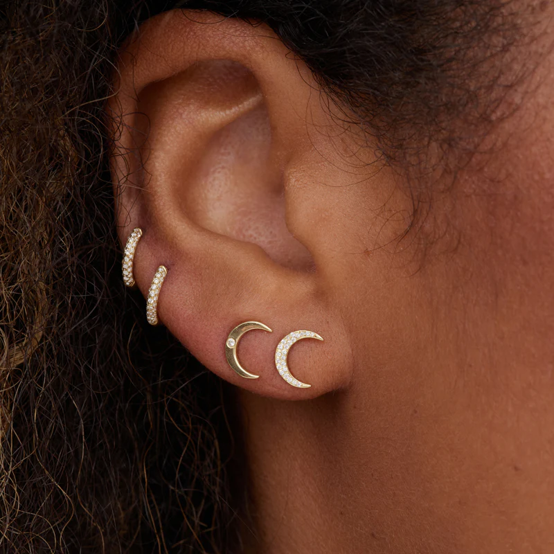 Mini Carson Moon Studs - Image 3
