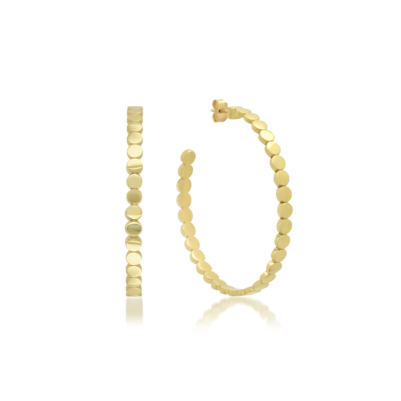 Mini Circle Link Medium Hoops - Image 2