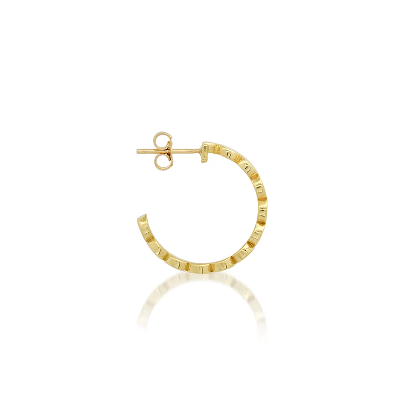 Mini Circle Link Small Hoops - Image 3