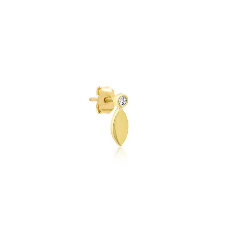 Mini Diamond Bezel and Marquise Studs - Image 2