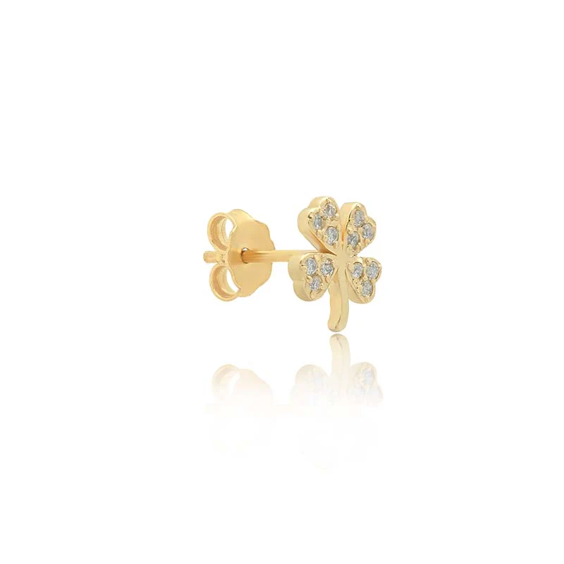 Mini Diamond Clover Studs - Image 2