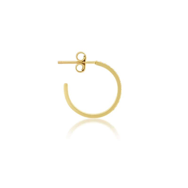 Mini Diamond Ellen Hoops - Image 3