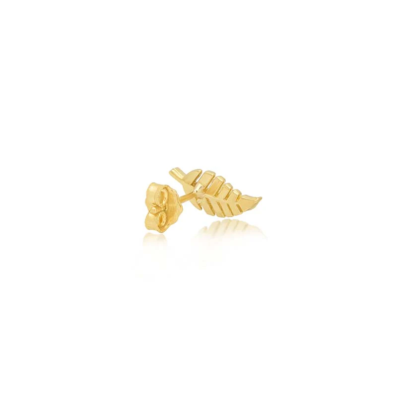 Mini Diamond Leaf Studs - Image 3