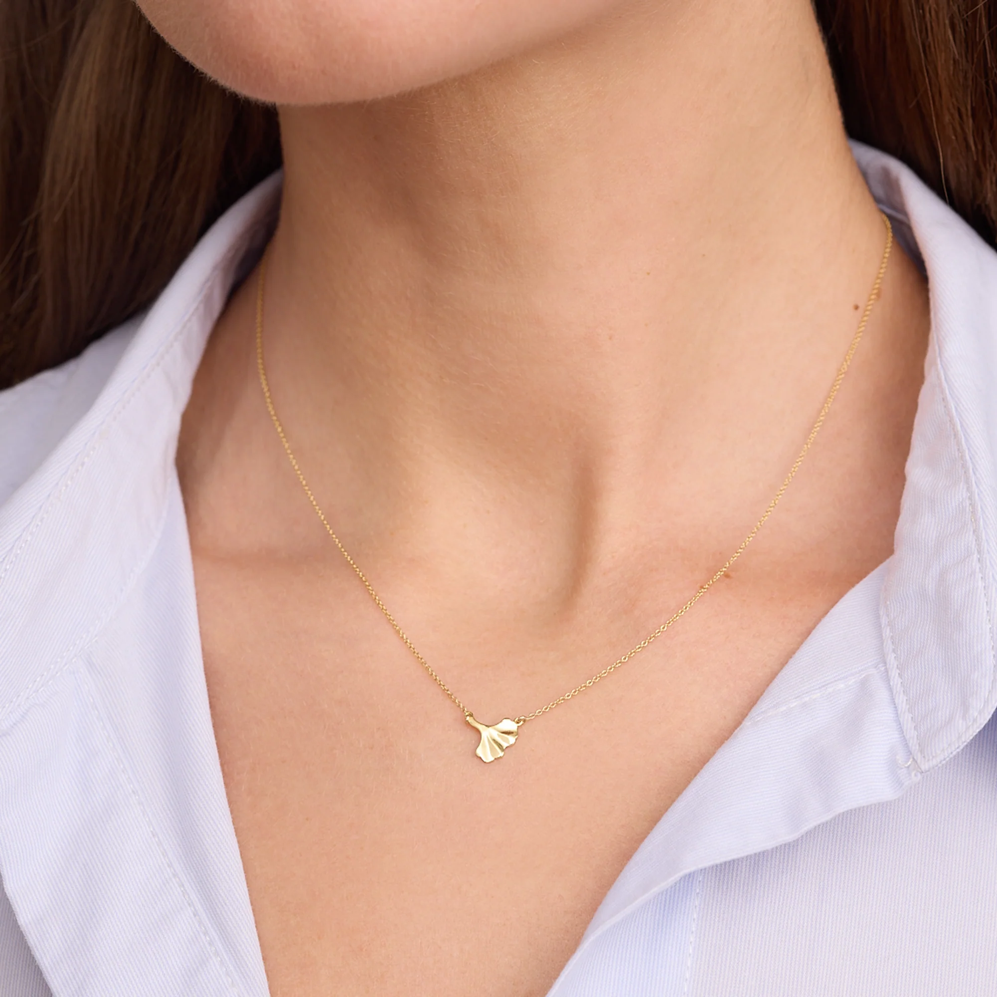 Ginkgo Leaf Necklace - Image 3