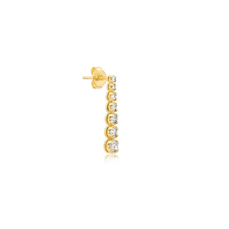 Mini Graduated Diamond Tennis Studs - Image 2