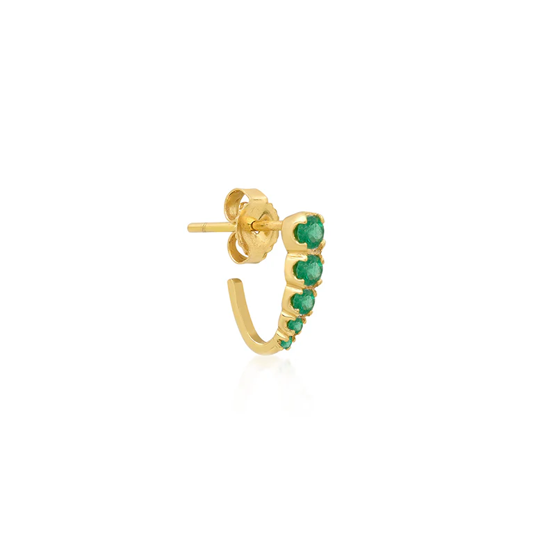 Mini Graduated Illusion Set Emerald Edith Studs - Image 3
