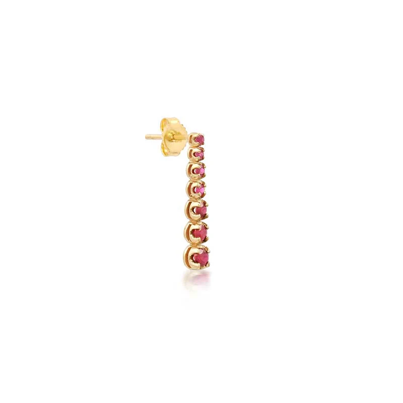 Mini Graduated Ruby Tennis Studs - Image 2