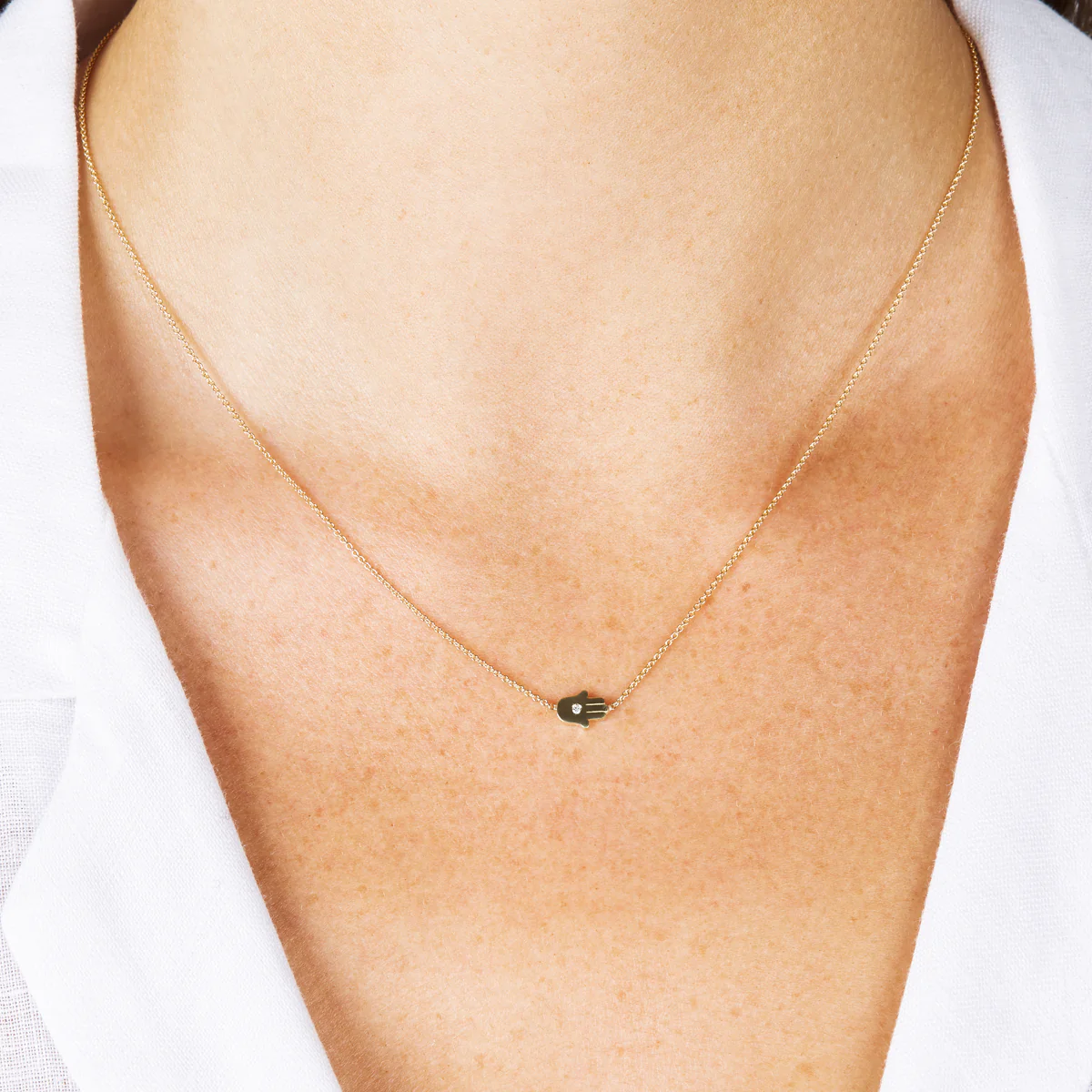 Mini Hamsa Necklace - Image 4