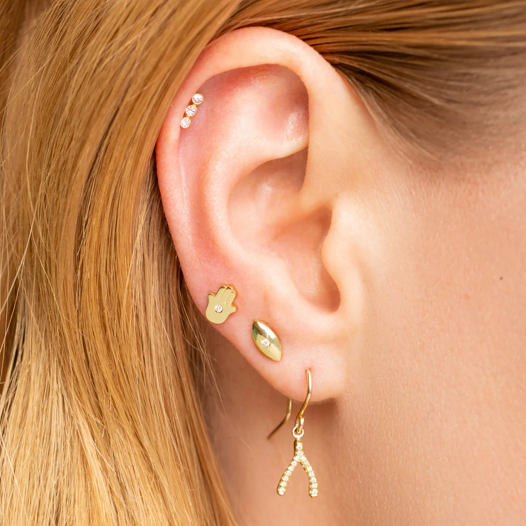 Mini Hamsa Studs - Image 4