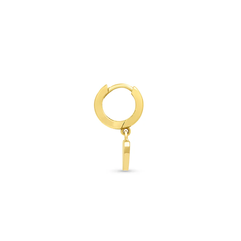 Single Mini Huggie with Heart Drop - Image 3