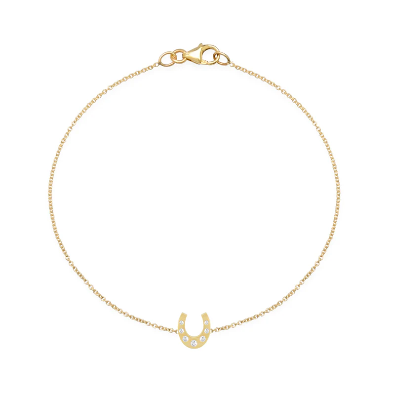 Mini Horseshoe Bracelet with Diamond Accents