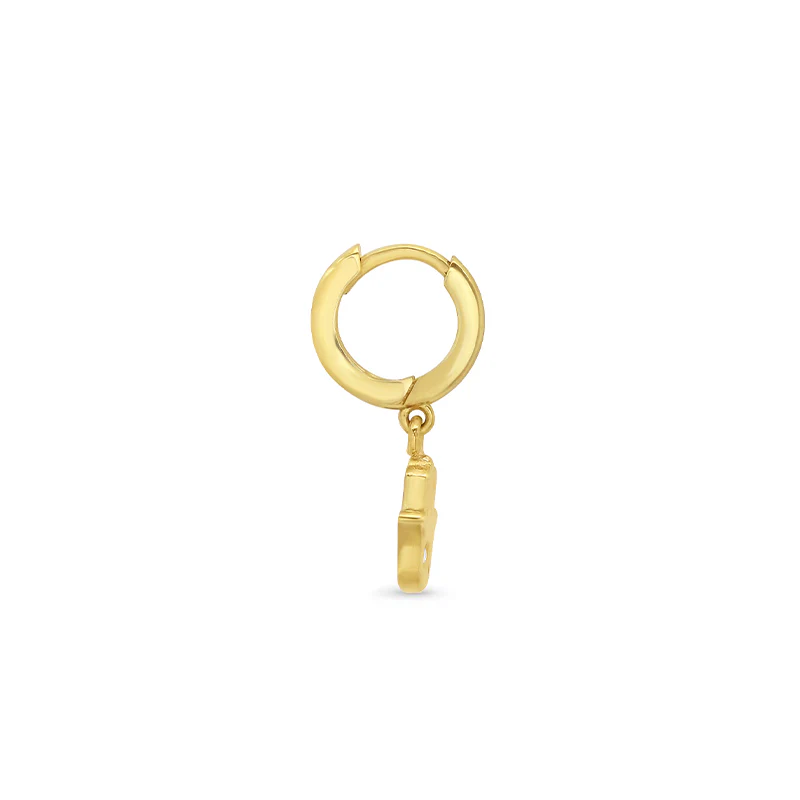 Huggies with Mini Hamsa Drop - Image 2