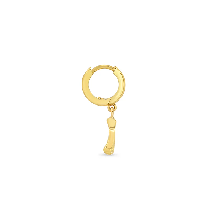 Huggies with Mini Wishbone Drop - Image 2