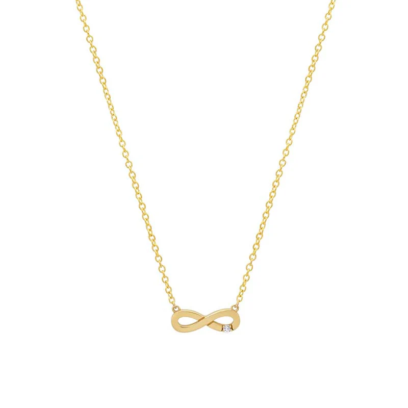 Mini Infinity Necklace with Diamond Accent