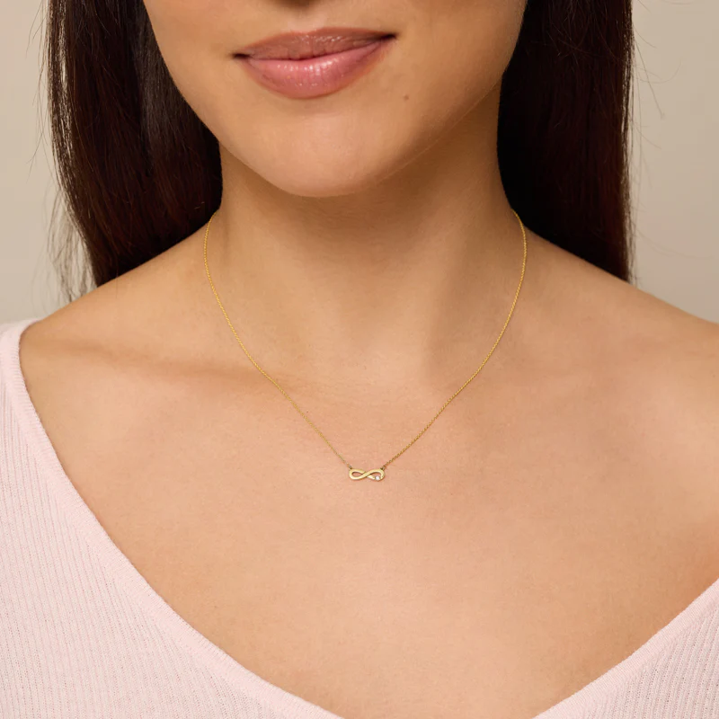 Mini Infinity Necklace with Diamond Accent - Image 3